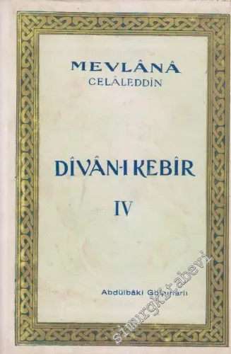 Divan- ı Kebir, Cilt: 4 -        1959