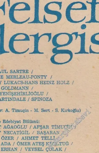 Felsefe Dergisi - Sayı: 3, Nisan - Mayıs - Haziran 1978