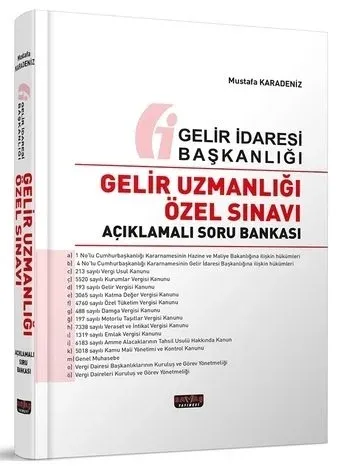Savaş Yayınları 2021 Gelir Uzmanlığı Özel Sınavı Açıklamalı Soru Banka