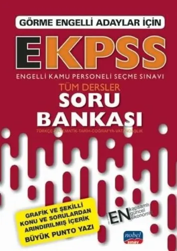 Görme Engelli Adaylar İçin EKPSS Soru Bankası - Tüm Dersler