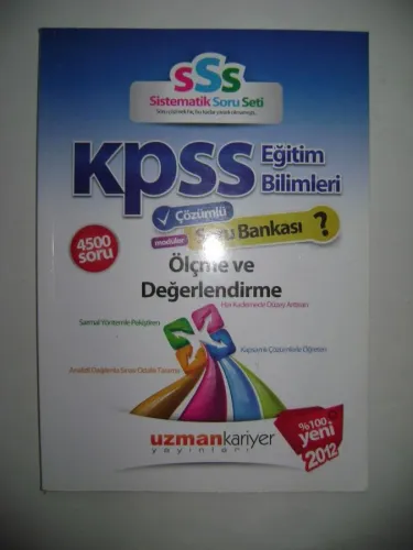 2012 KPSS EĞİTİM BİLİMLERİ ÖLÇME VE DEĞERLENDİRME ÇÖZÜMLÜ SORU BANKASI