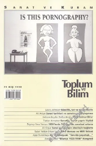 Toplum ve Bilim - Üç Aylık Dergi, Dosya: Sanat ve Kuram - Sayı: 79      Kış 1998