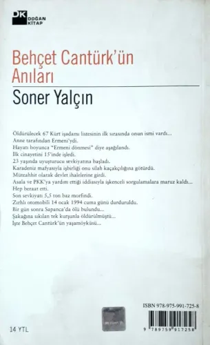 Behçet Cantürk'ün Anıları Soner Yalçın Doğan Kitap