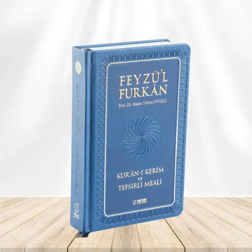 Feyzü'l Furkan Kur'ân-ı Kerîm ve Tefsirli Meali (Büyük Boy - Mushaf ve Meal - Ciltli) Lacivert