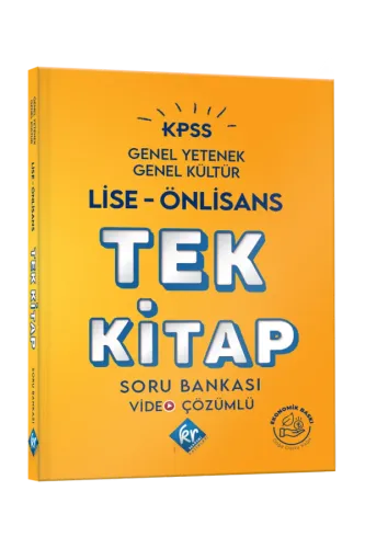 KR AKADEMİ 2024 KPSS Lise ÖnLisans Genel Yetenek Genel Kültür Tek Kitap Soru Bankası