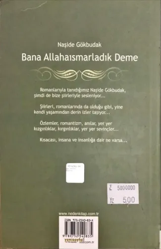 Bana Allhaısmarladık Deme Naşide Gökbudak Neden Kitap