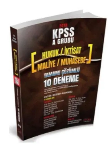 KPSS A Grubu 40 Soruluk 10 Deneme Tamamı Çözümlü 2018