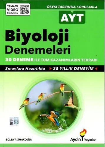 Aydın Yayınları AYT Biyoloji 30 Denemeleri