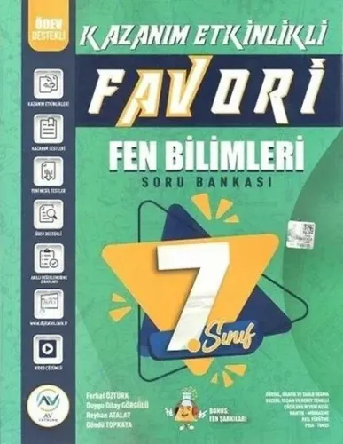 Av Yayınları 7. Sınıf Fen Bilimleri Favori Serisi Kazanım Etkinlikli Soru Bankası