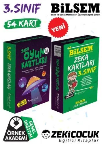 Zeki Çocuk 3. Sınıf Bilsem Zeka Kartları