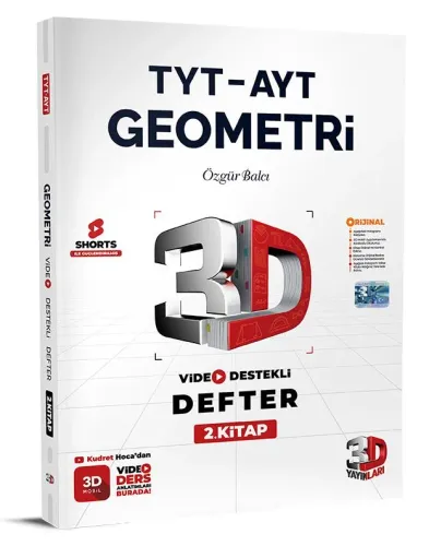 3D YAYINLARI TYT-AYT VDD GEOMETRI 2.KITAP