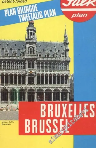 Bruxelles Brussel Patent Folded Plan Bilungue Tweetalig Plan  -
