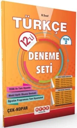 Merkez 8. Sınıf TEOG 2 Türkçe 12'li Deneme Seti