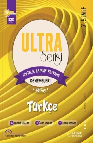 Palme Yayınları 7. Sınıf Türkçe Ultra Serisi Denemeleri 46 Föy