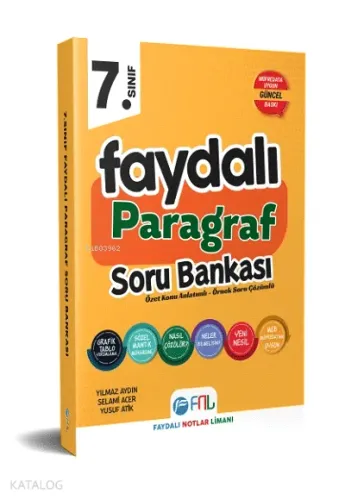 Faydalı Notlar Limanı Yayıncılık 7.Sınıf Faydalı Paragraf Soru Bankası
