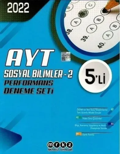 Merkez Yayınları AYT Sosyal Bilimler 2 Performans 5 li Deneme