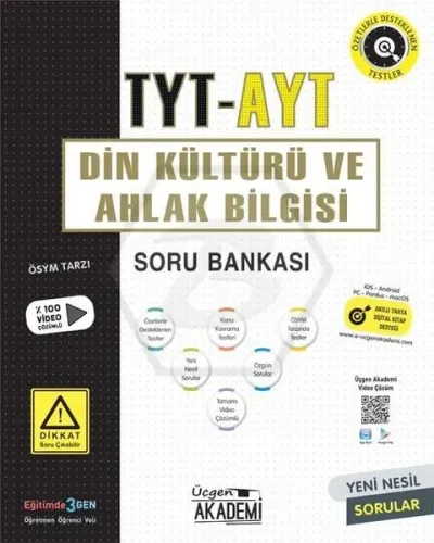 Üçgen Akademi Lise  TYT AYT Din Kültürü ve Ahlak Bilgisi Soru Bankası