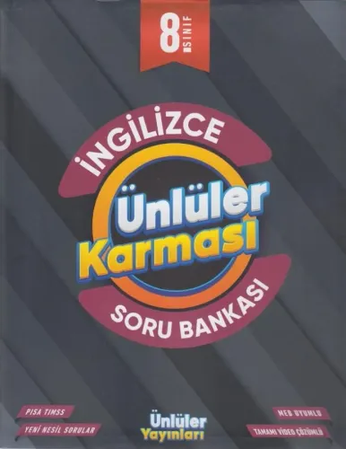 Ünlüler Yayınları 8. Sınıf İngilizce Soru Bankası