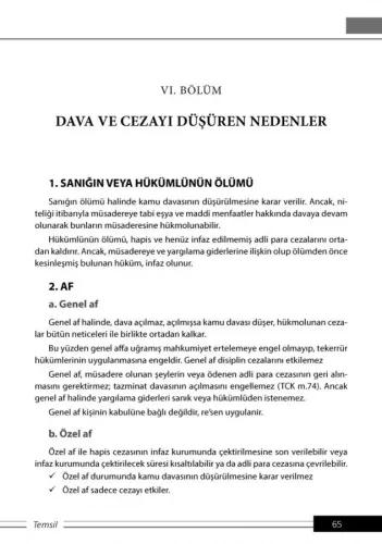 Komite Ceza Hukuku - Genel Hükümler