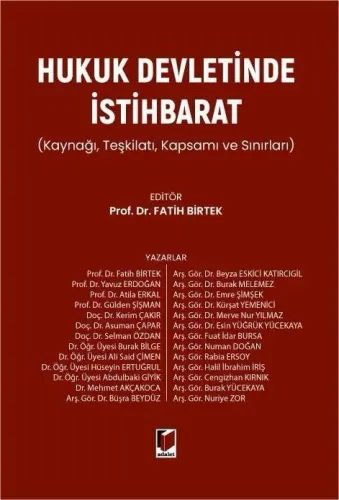 Hukuk Devletinde İstihbarat