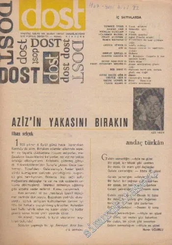 Dost Fikir ve Sanat Dergisi - Sayı: 32 19 Haziran