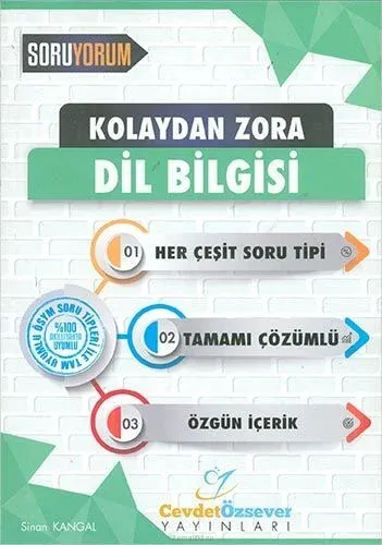 Cevdet Özsever Kolaydan Zora Dil Bilgisi Tamamı Çözümlü Yeni Nesil Soru Bankası
