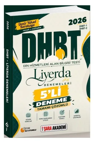 Şara Akademi DHBT Liyerda 5 Deneme Çözümlü