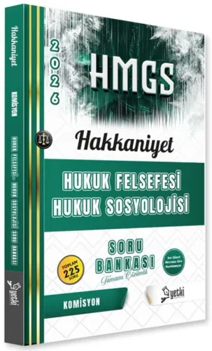 Yetki Yayınları 2026 HMGS Hakkaniyet Hukuk Felsefesi Hukuk Sosyolojisi