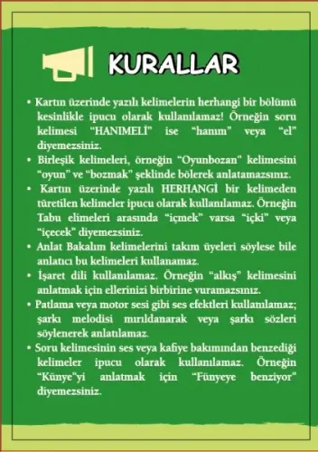 Tabu Oyunu Komisyon Tabu Oyunu Komisyon