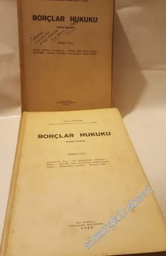 Borçlar Hukuku - 2 Cilt -        1943