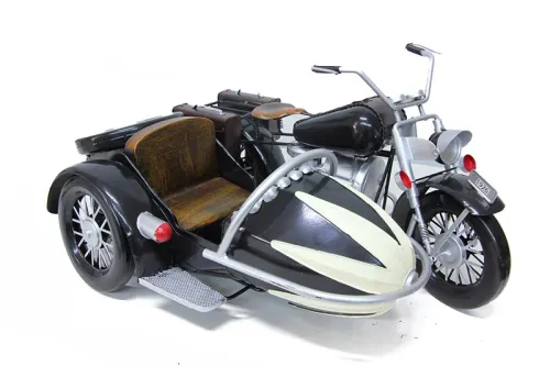 Dekoratif Metal Motosiklet Sepetli - Halkkitabevi