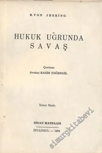Hukuk Uğrunda Savaş -
