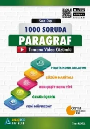 Sıradışı Analiz 1000 Soruda Paragraf Tamamı Çözümlü Konu Anlatımlı Soru Bankası (Yeni)