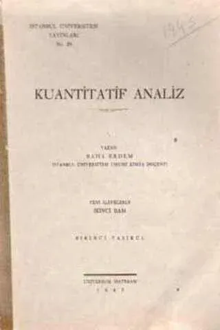 Kuantitatif Analiz