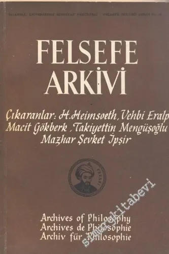 Felsefe Arkivi - Cilt: 3, Sayı: 2, Yıl: 1955       1955