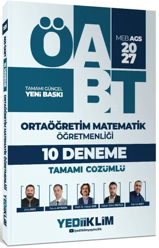 Yediiklim Yayınları 2027 MEB AGS ÖABT Ortaöğretim Matematik Öğretmenli