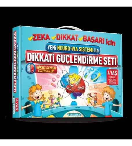 Dikkati Güçlendirme Seti - Görsel Sayısal Egzersizler - 4 Yaş