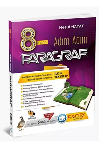 ÇANTA 8. SINIF TÜRKÇE ADIM ADIM PARAGRAF SORU BANKASI