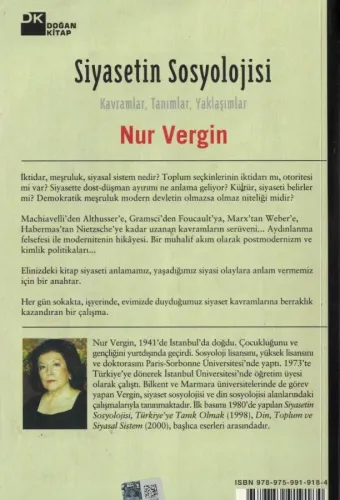 Siyasetin Sosyolojisi Kavramlar, Tanımlar, Yaklaşımlar Nur Vergin Doğa