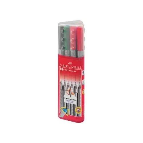 Faber-Castell Grip Finepen 0.4mm 10'lu Plastik Kutu