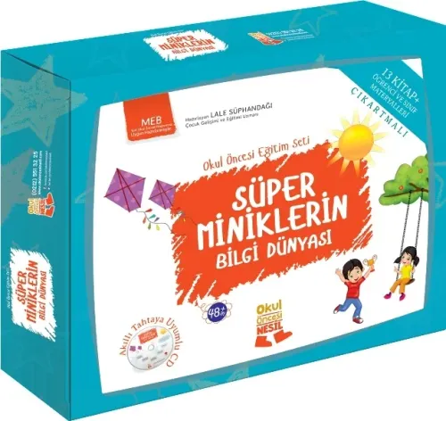 Süper Miniklerin Bilgi Dünyası 13 Kitap + Öğrenci ve Sınıf materyalleri | Okul Öncesi Eğitim Seti