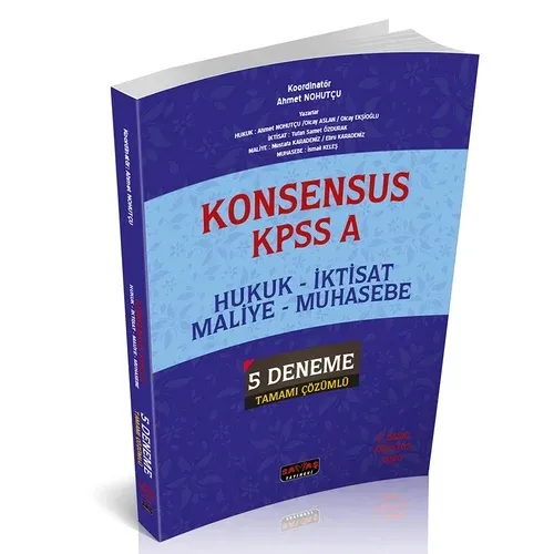 KONSENSUS KPSS A Hukuk, İktisat, Maliye, Muhasebe 5 Deneme Tamamı Çözü