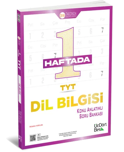 ÜçDörtBeş Yayınları TYT 1 Haftada Dil Bilgisi Konu Anlatımlı Soru Bank