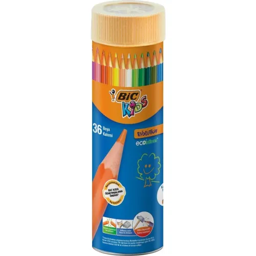 BİC EVOLUTION KURU BOYA KALEMİ 36 LI METAL KUTU