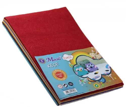 Masis Keçe A4 10'lu Paket Karışık Renk