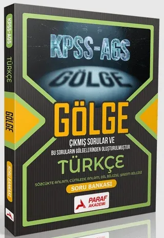 Paraf Akademi KPSS-AGS Gölge Türkçe Soru Bankası