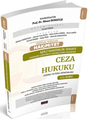 Savaş Yayınları 2025 Orijinal Sorular HAKİMİYET Adli Hakimlik Ceza Huk