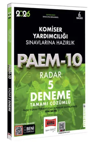 Yargı Yayınları 2026 PAEM Komiser Yardımcılığı Sınavlarına Hazırlık Radar 5 Deneme