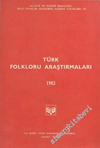 Türk Folkloru Araştırmaları 1983 -        1984
