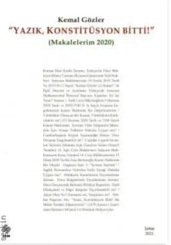 Yazık Konstitüsyon Bitti